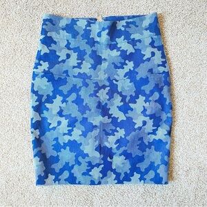 DANIELA CORTE Blue Camouflage Women's Skirt Sz:S